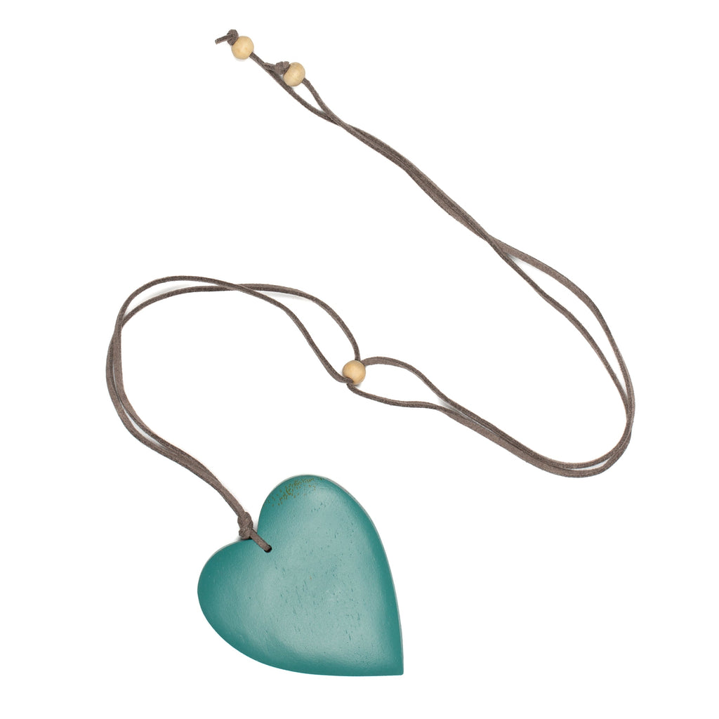 Tinted Wood Heart Necklace - Unique Handmade Jewelry for Nature Lovers - Shopthatapp.ca