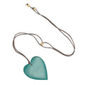 Tinted Wood Heart Necklace - Unique Handmade Jewelry for Nature Lovers - Shopthatapp.ca