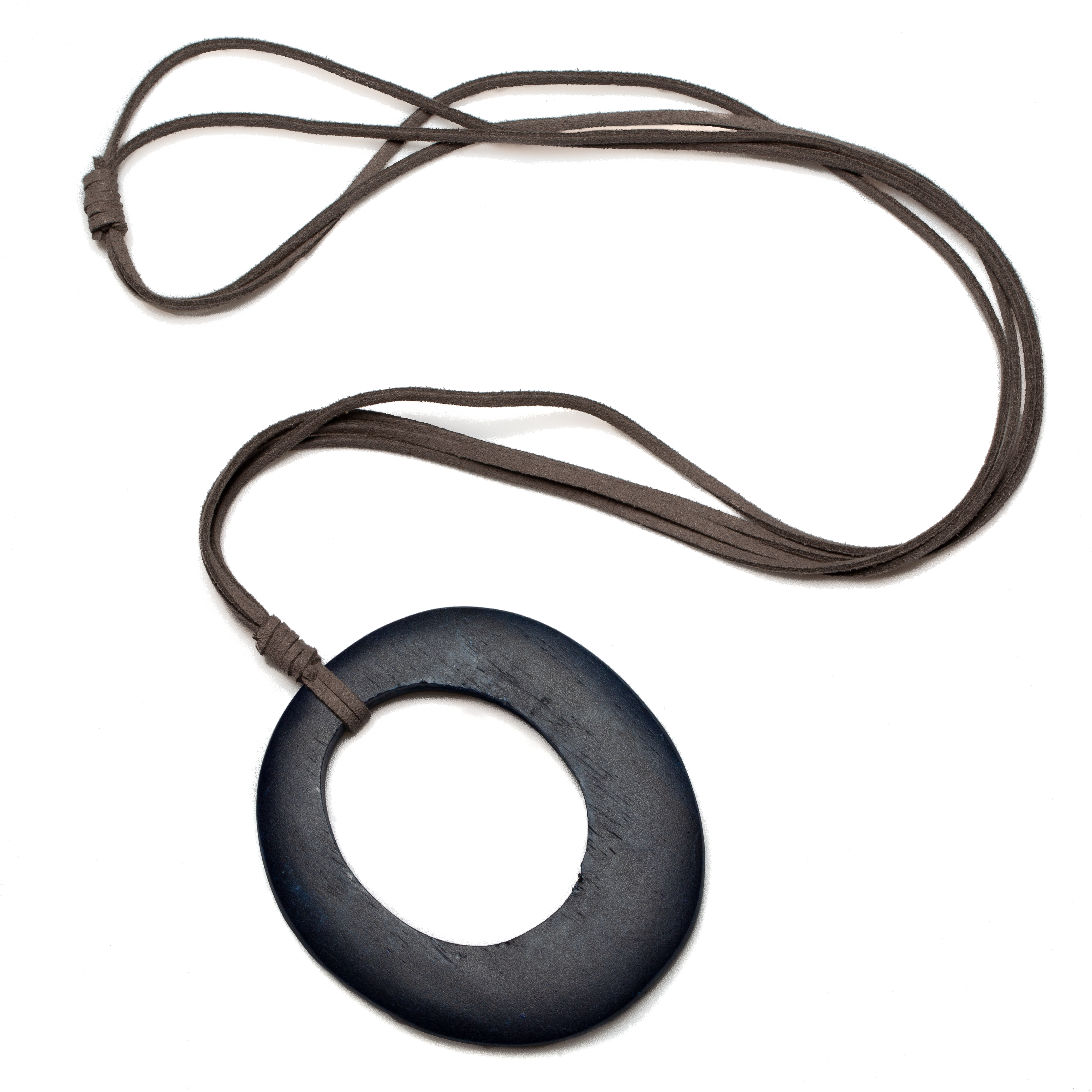 Simple Oval Suede Pendant for Elegant Style - Shopthatapp.ca