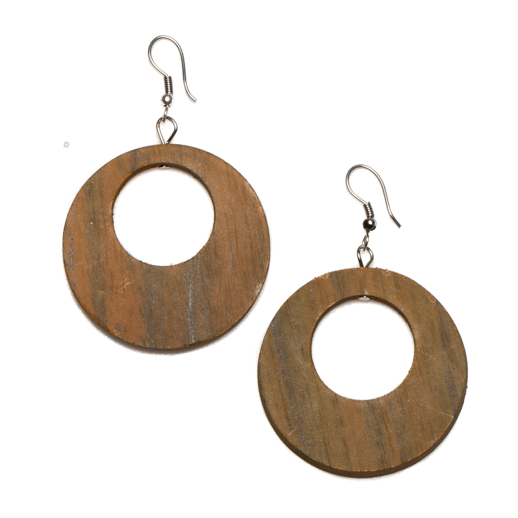 Round Wooden Hoop Earrings for Stylish and Eco-Friendly Fashion - Shopthatapp.ca