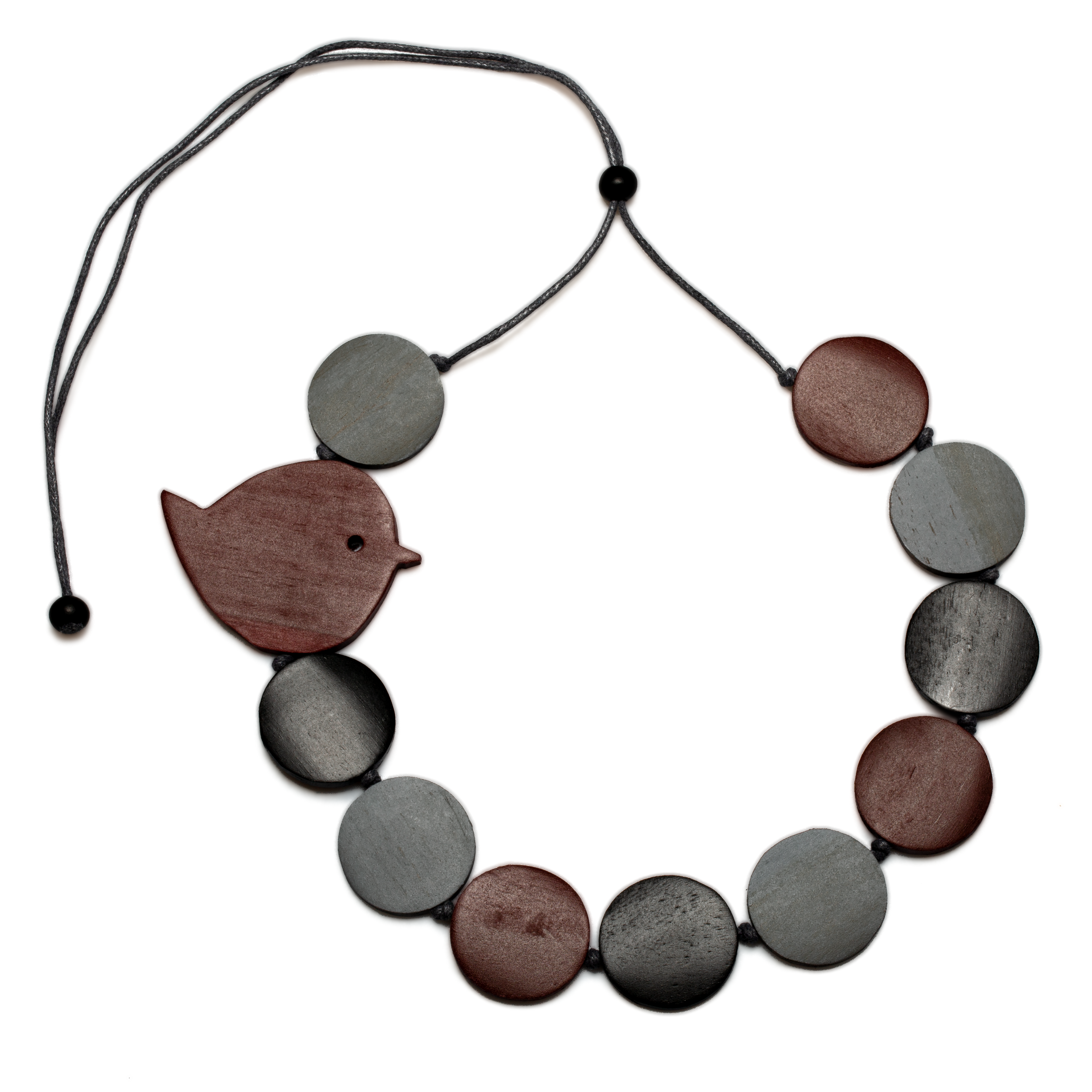 Fat Bird Necklace on Wooden Disc – Nature-Inspired Jewelry - Shopthatapp.ca