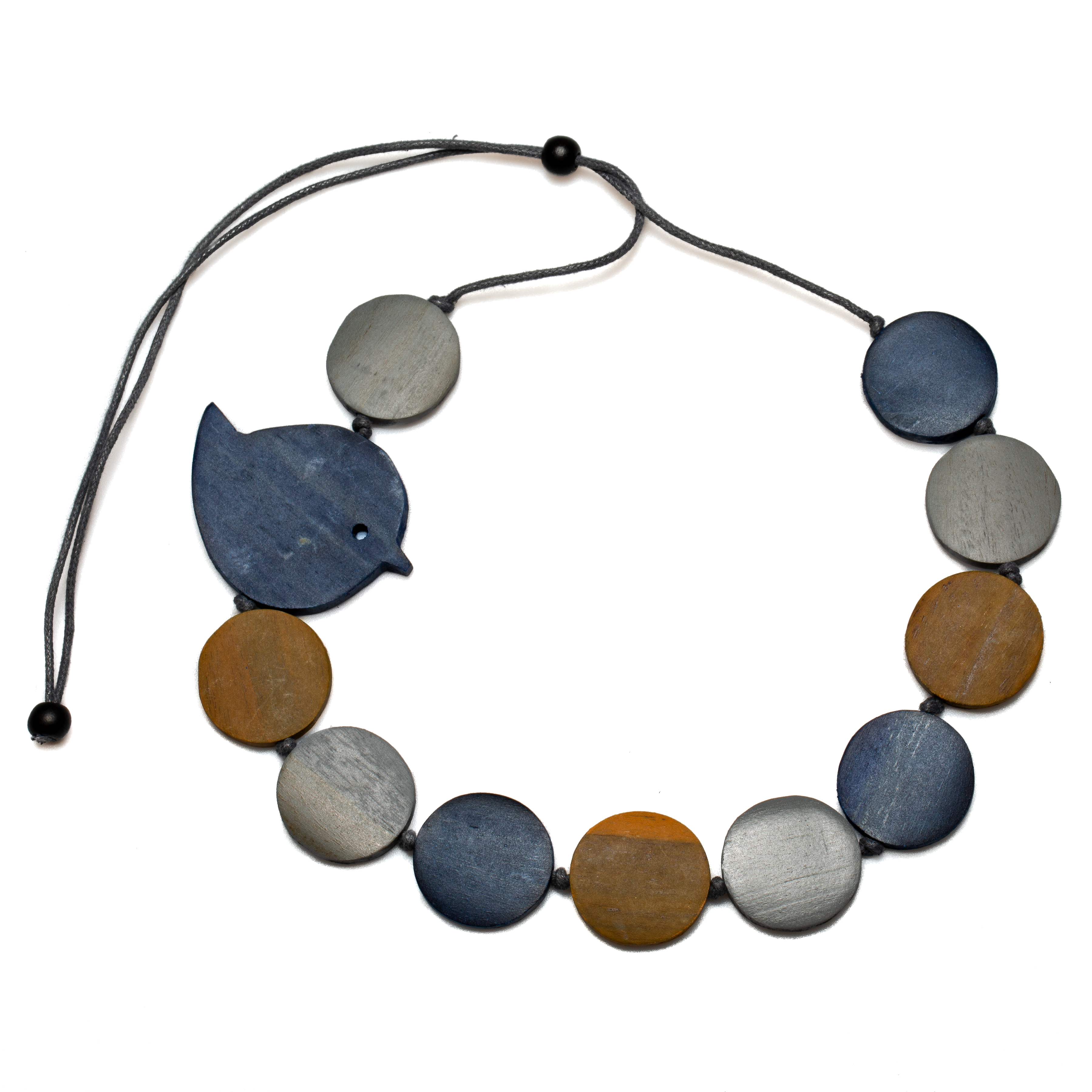 Fat Bird Necklace on Wooden Disc – Nature-Inspired Jewelry - Shopthatapp.ca