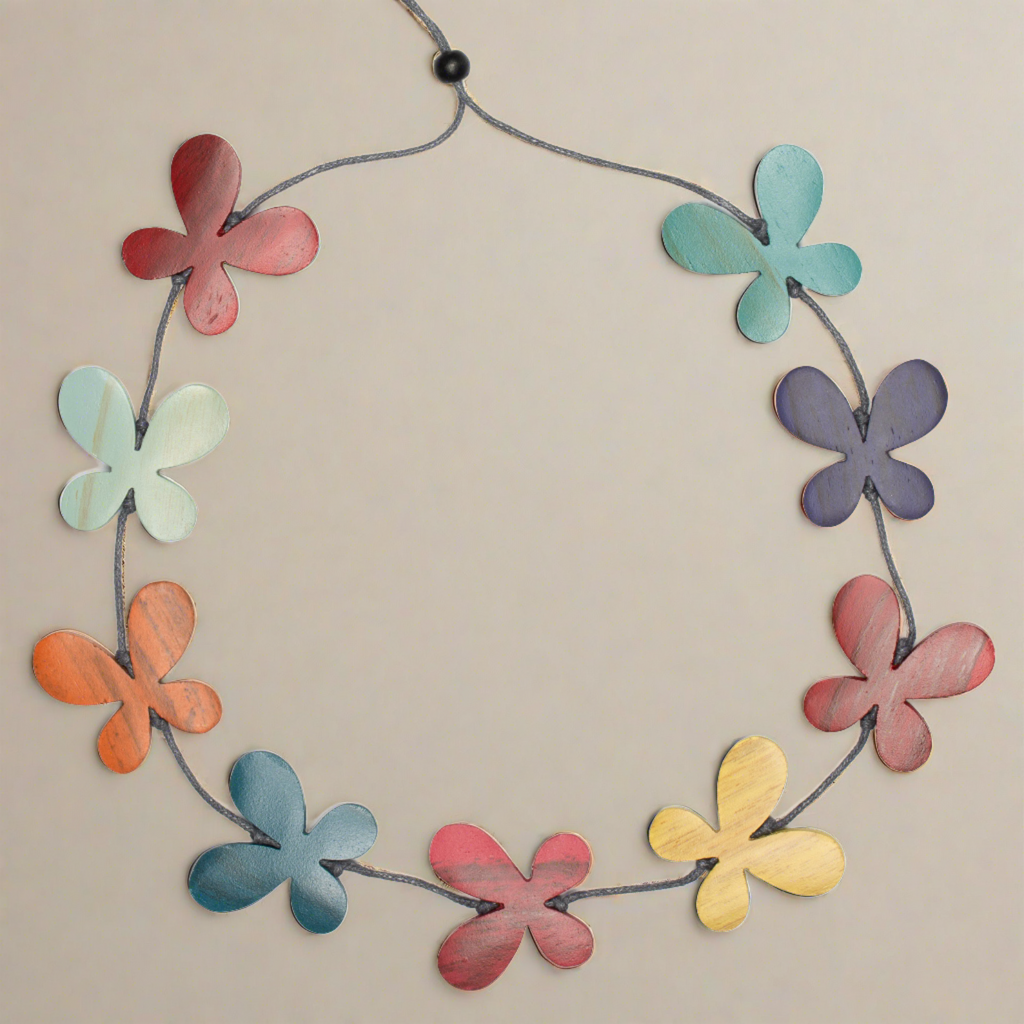 Tinted Wood Butterfly Necklace - Shopthatapp.ca