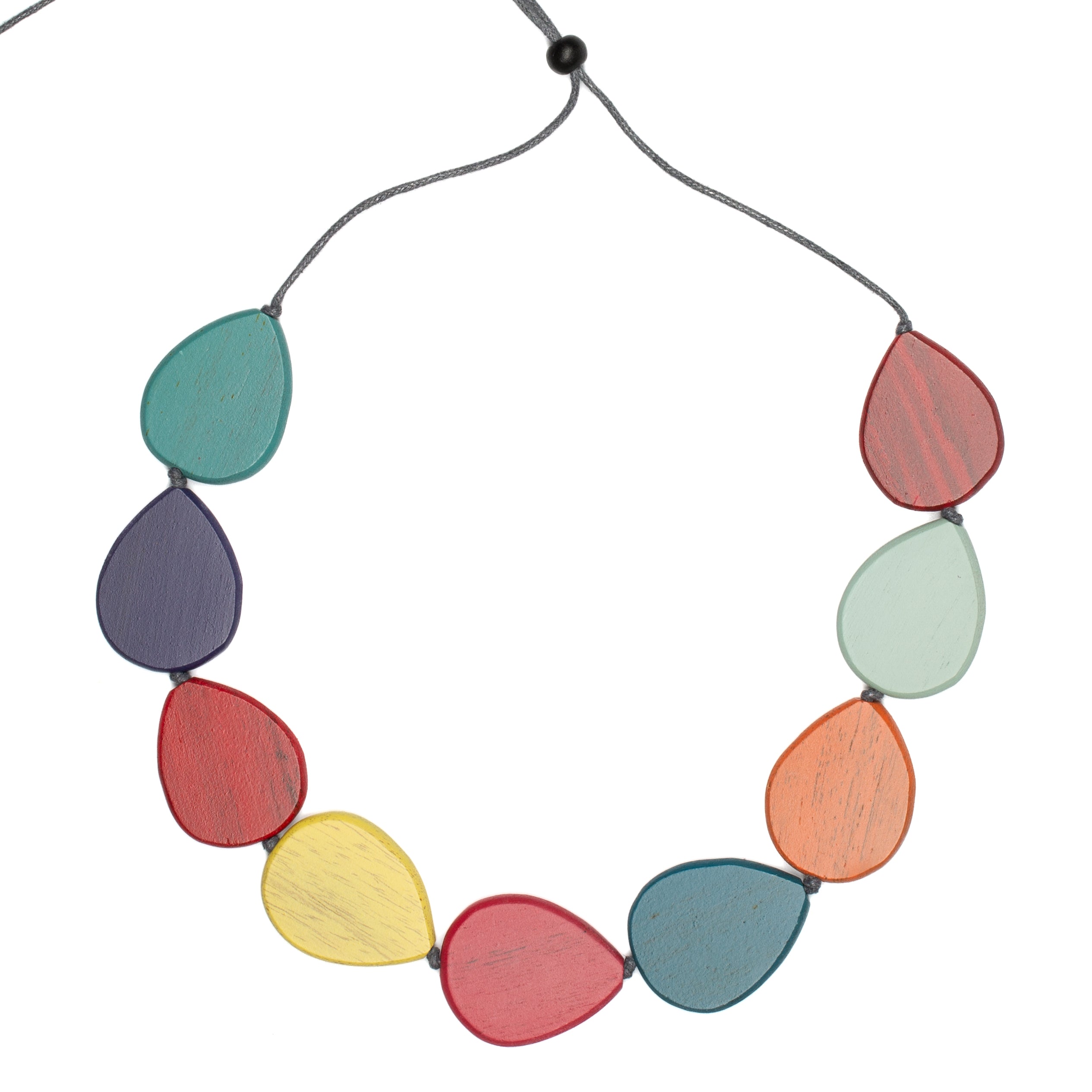 Tinted Wood Pebble Necklace - Shopthatapp.ca