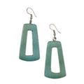 Tinted Wood Hoop Earrings - Stylish Rectangular Design - Shopthatapp.ca
