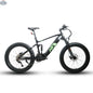 E-Vélo EUNORAU QUEBEC Fat-HS Hunter X8 electric bicycle with green frame and fat tires, designed for adventurous riding.