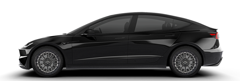 Tesla Model 3 2024-2026 Highland Performance 20 Zoll Winterkomplettrad Impatto NeroS Mischbereifung (4 Stück)