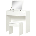Mia Modern Vanity Set with Flip Top Mirror-White - Shopthatapp.ca
