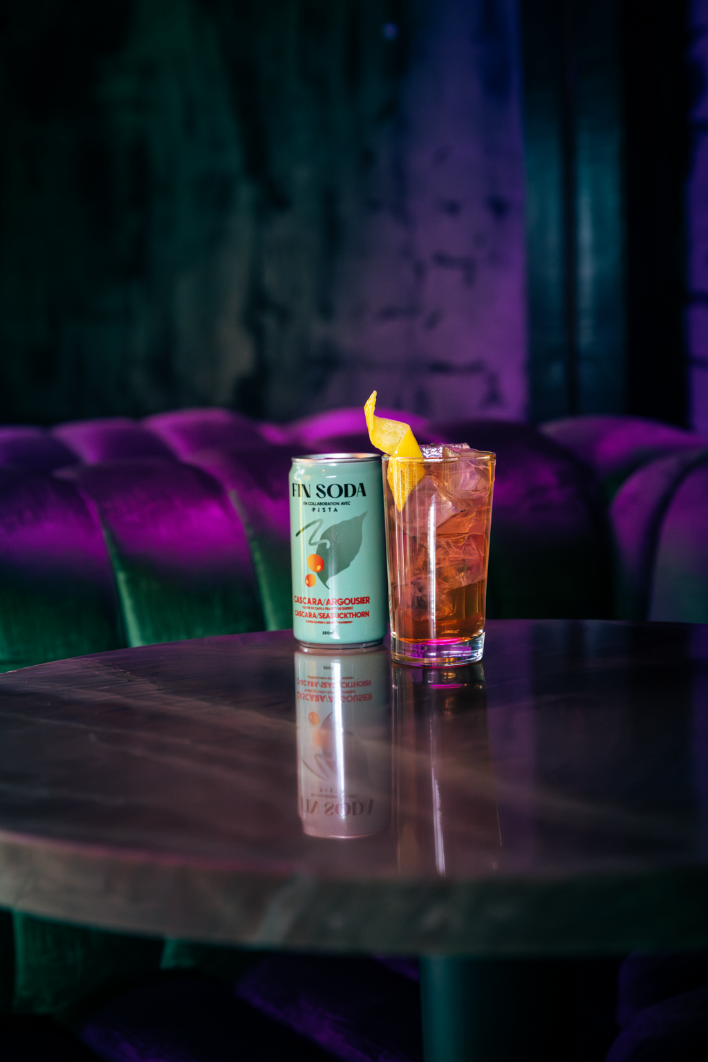 Fin Soda Cascara Seabuckthorn Strawberry - Refreshing Sparkling Drink