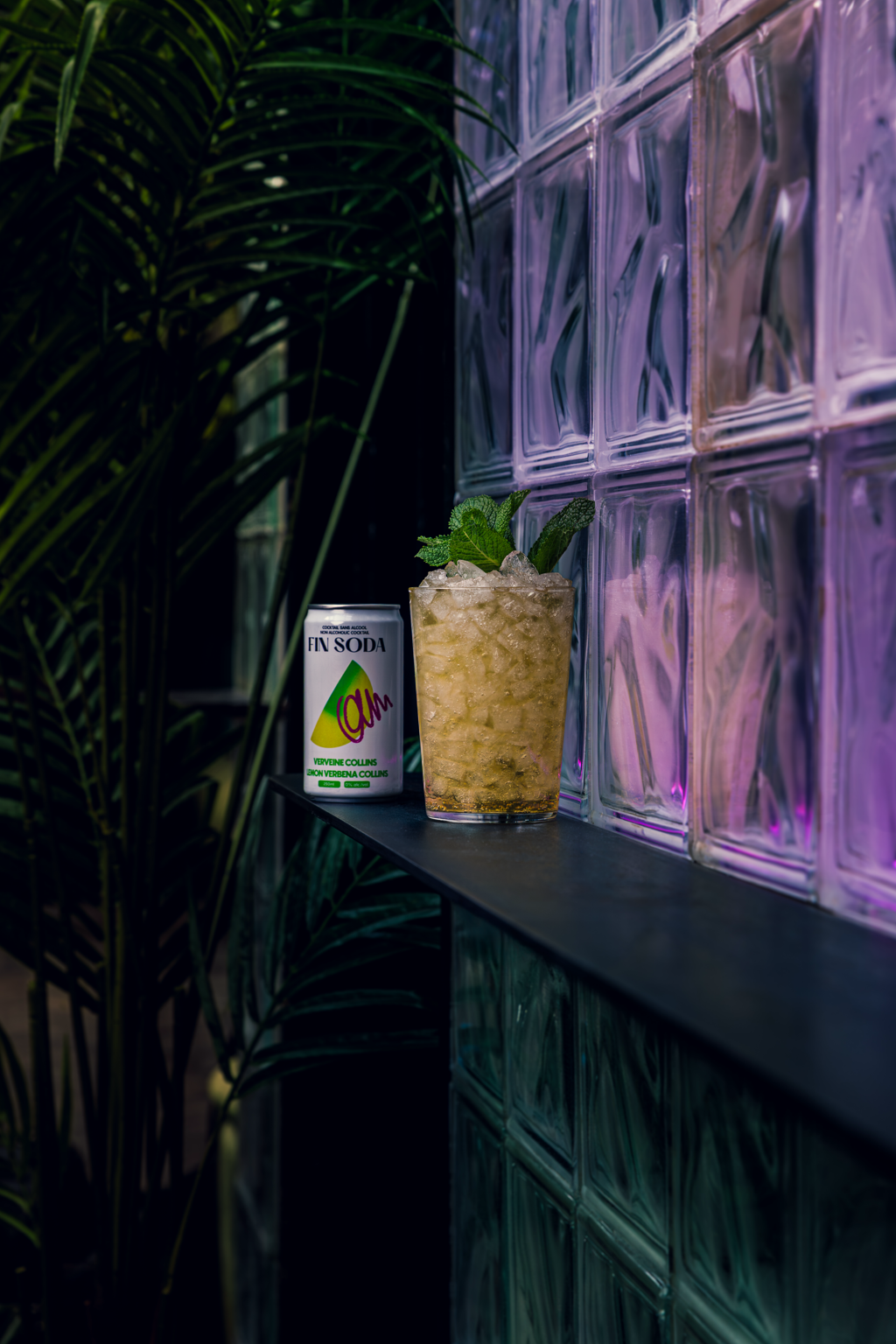 Fin Soda Lemon Verbena Collins - Refreshing Sparkling Beverage