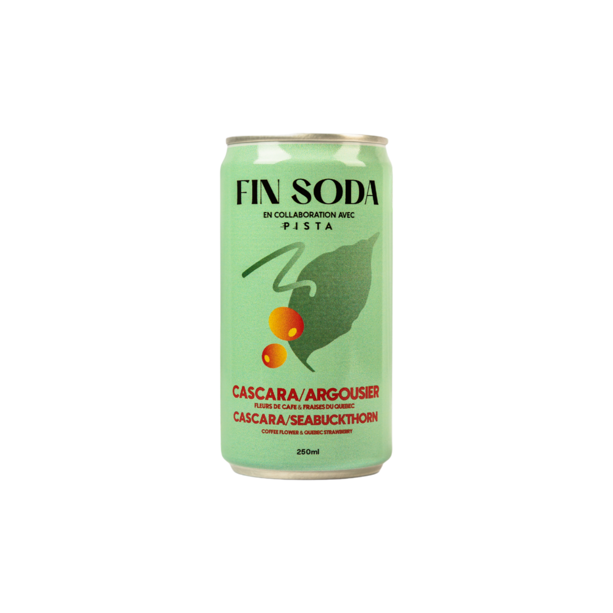 Fin Soda Cascara Seabuckthorn Strawberry - Refreshing Sparkling Drink