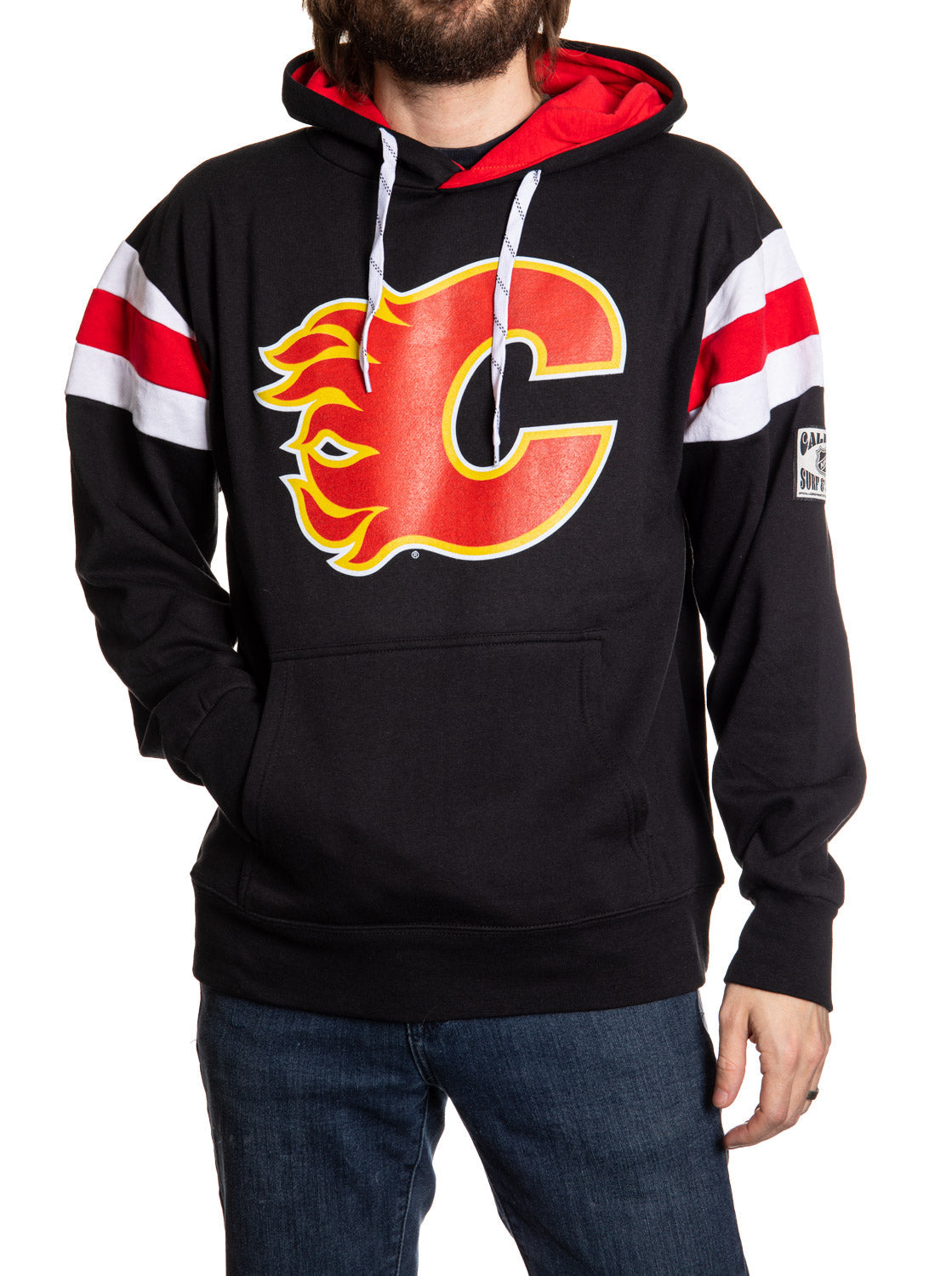 Calgary Flames Varsity Retro Style Hoodie - Shopthatapp.ca