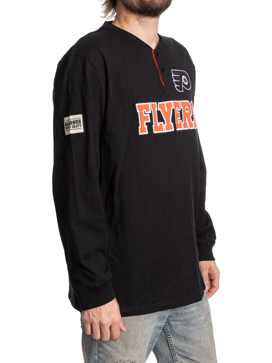 Philadelphia Flyers Long Sleeve Henley - Shopthatapp.ca
