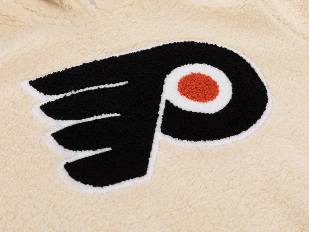 Philadelphia Flyers Ladies Sherpa Hoodie with Premium Chenille Logo - Shopthatapp.ca