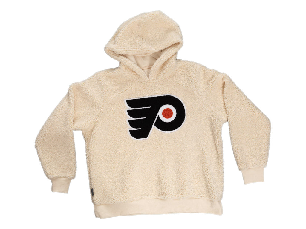 Philadelphia Flyers Ladies Sherpa Hoodie with Premium Chenille Logo - Shopthatapp.ca