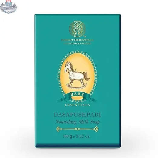 Forest Essentials Dasapushpadi full cream milk soap with floral ingredients, nourishing skin and creating a rich, creamy lather.