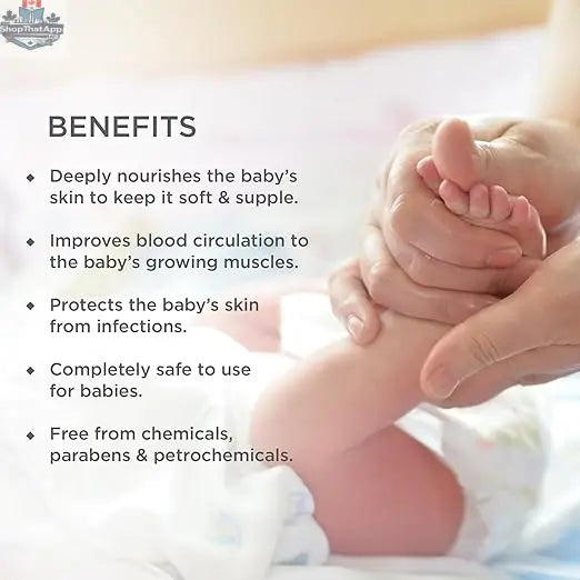 Forest Essentials Dasapushpadi Baby Massage Serum from Prithvi Mart, gentle nourishing serum for baby's skin care and massage.