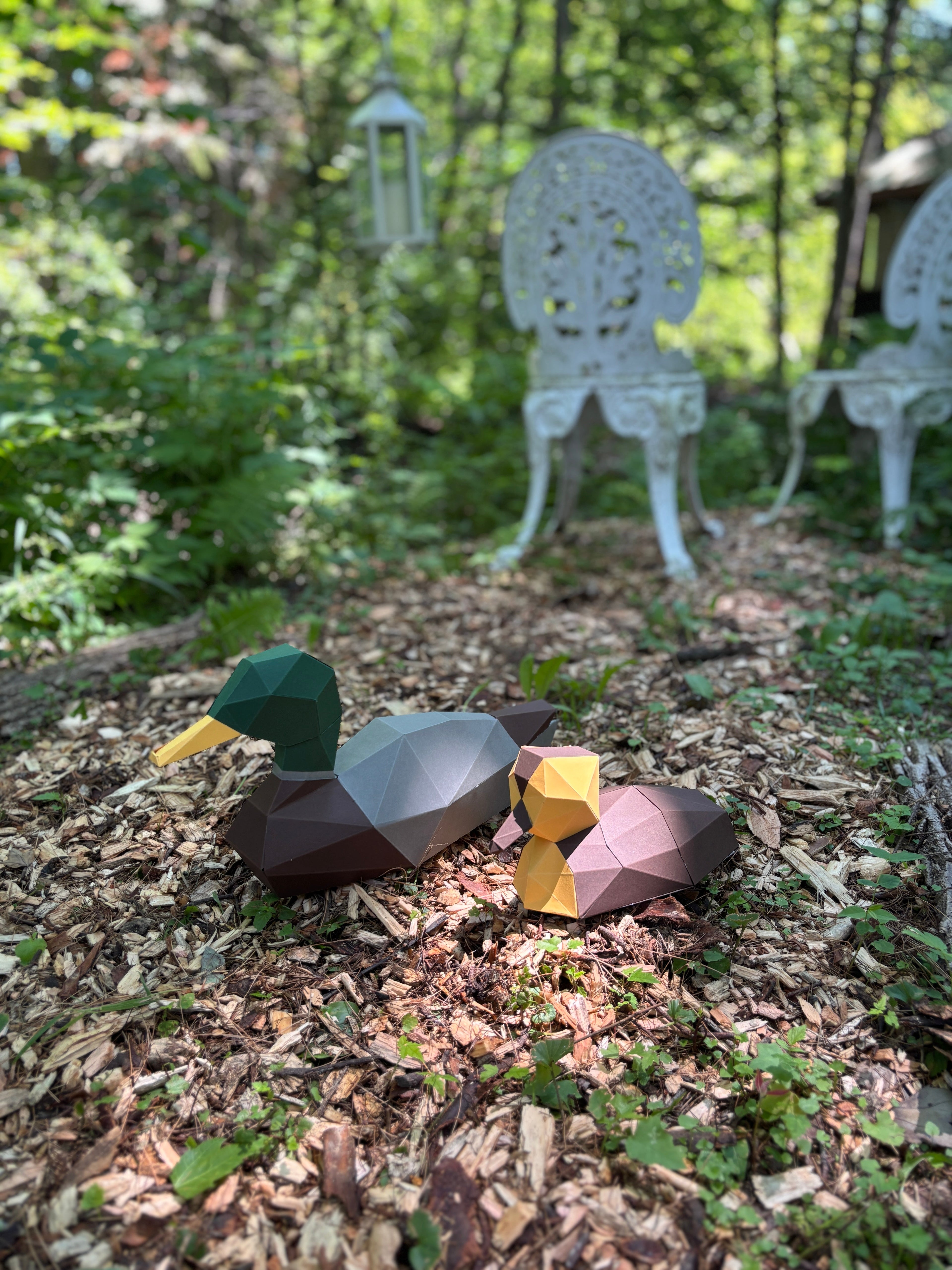 DIY Duck 3D LUX Paper model Origami Kit, 3D Papercraft activity - Www.Shopthatapp.ca