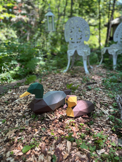 Sofs Lifestyle DIY duck origami kit with colorful 3D paper model and papercraft activity for creative origami enthusiasts.
