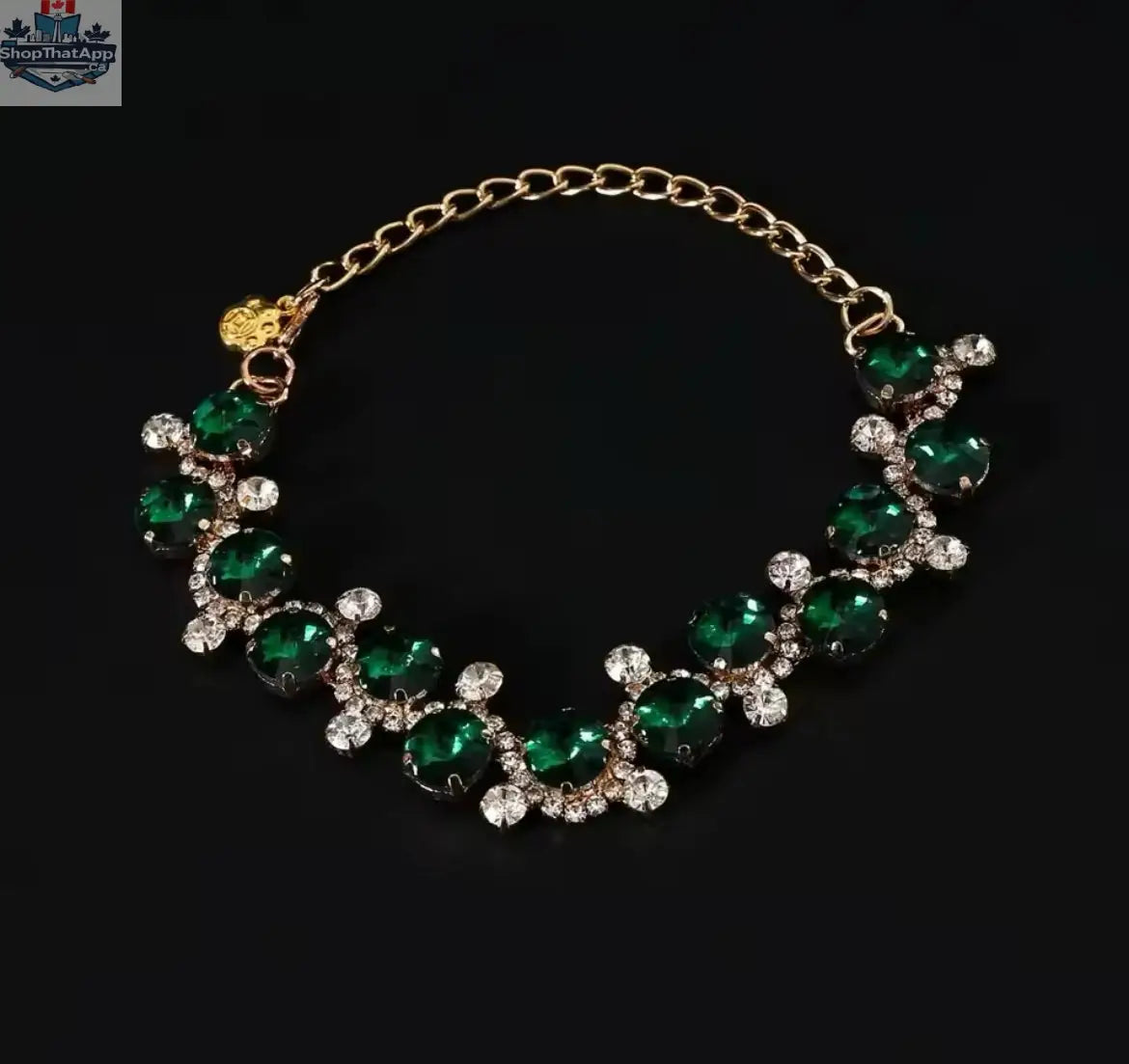Emerald Dog Necklace – Luxury Rhinestone Pet Necklace - Shopthatapp.ca