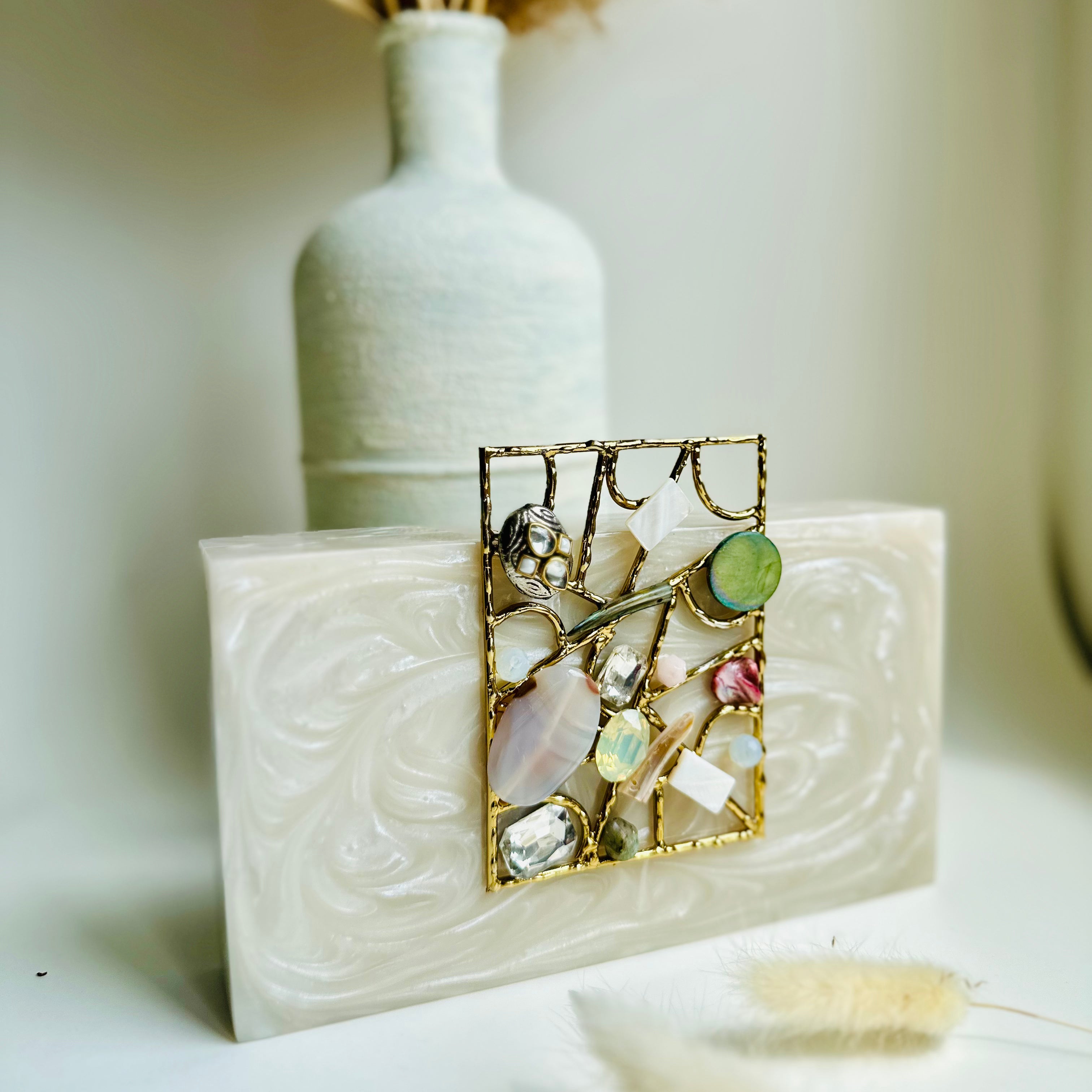 Elevate Your Style with Our Handcrafted Resin Clutch