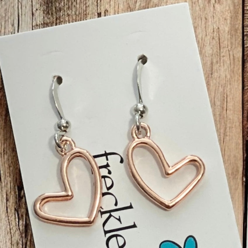 Open Heart Earrings - Stylish Hook Design for Elegant Looks