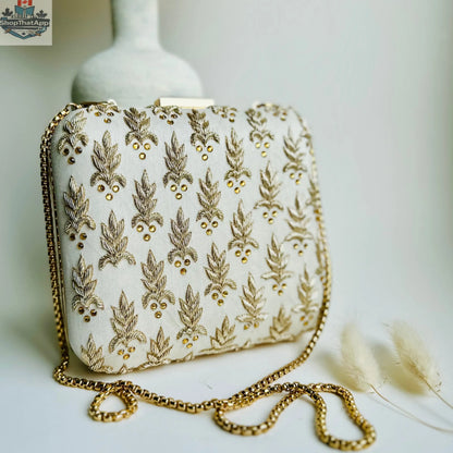 Elegant Hand Embroidered Clutch Bag - Perfect for Every Occasion - Shopthatapp.ca