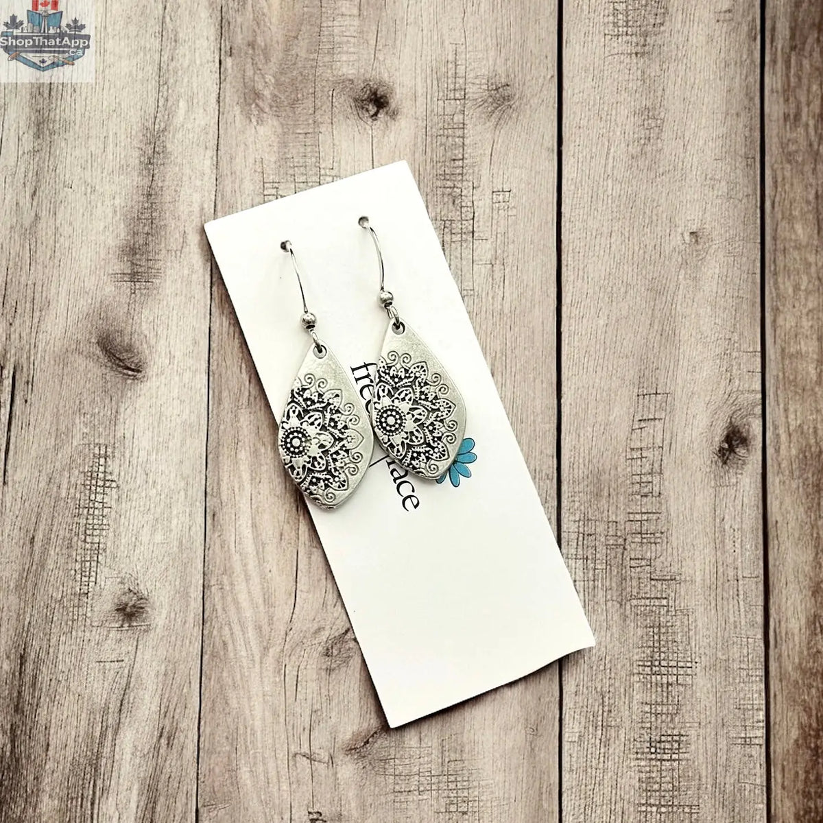 Mandala Hook Earrings - Shopthatapp.ca
