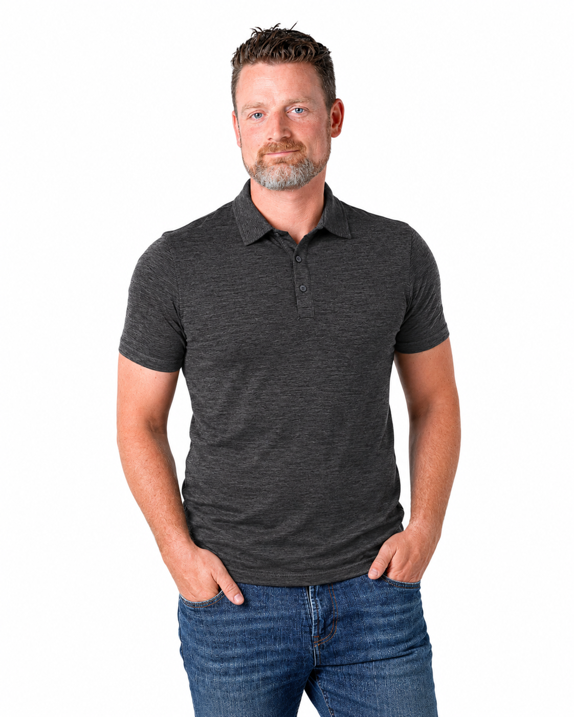 Men's Merino Wool Golf Polo — Lightweight
