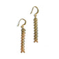 Gold-plated Drop Petal Earrings featuring elegant floral design by Suzie Blue Canada, showcasing delicate petal details.