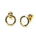 Open Circle Stud Earrings Gold Plate - Elegant and Stylish - Shopthatapp.ca