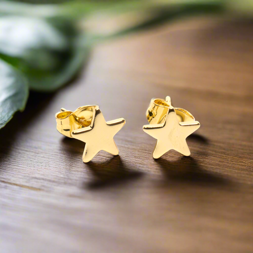 Star Stud Earrings Gold Plate - Elegant & Stylish Jewelry - Shopthatapp.ca