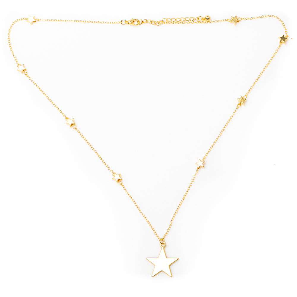 Star On Star Gold Plated Chain Necklace for Women - Elegant Fashion Jewelry - Shopthatapp.ca