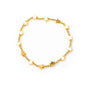 Gold plated star bracelet with elasticated design, featuring a sleek, shiny finish, perfect for everyday wear.