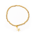 Elasticated Gold Star Charm Bracelet in Gold Plate - Shopthatapp.ca