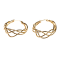 Twist Hoop Earrings Gold Plated for Elegant Style - Shopthatapp.ca