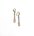 Long Chainlink Earrings with Enamel - Shopthatapp.ca