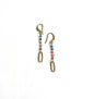Long Chainlink Earrings with Enamel by Suzie Blue Canada, featuring colorful enamel accents on elegant dangle earrings.