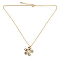 Hammered Flower Pendant Necklace on Chain - Gold Plate - Shopthatapp.ca