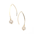 Pearl Hook Earrings Gold Plate - Elegant and Timeless Jewelry - Shopthatapp.ca