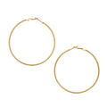 Large Gold Hoop Earrings - Stylish Gold Plate Design - Shopthatapp.ca