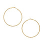 Large gold hoop earrings with stylish gold plating, featuring a sleek and modern design by Suzie Blue Canada.