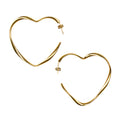 Large Gold Heart Hoop Earrings - Chic and Statement Jewelry - Shopthatapp.ca