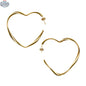 Large gold heart hoop earrings by Suzie Blue Canada featuring bold, statement jewelry with a chic heart-shaped design.