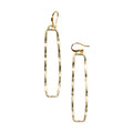 Rectangular Gold Drop Earrings - Elegant Gold Plate Design - Shopthatapp.ca