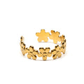 Flower Ring Gold Plate - Elegant Floral Design in Gold Finish - Shopthatapp.ca