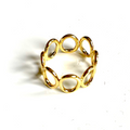 Oval Gold Plated Ring - Elegant Gold Plate Design - Shopthatapp.ca