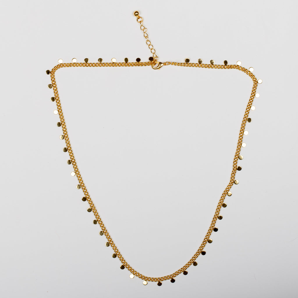 Disc Chain Necklace Gold Plate - Elegant Jewelry for Every Occasion - Shopthatapp.ca