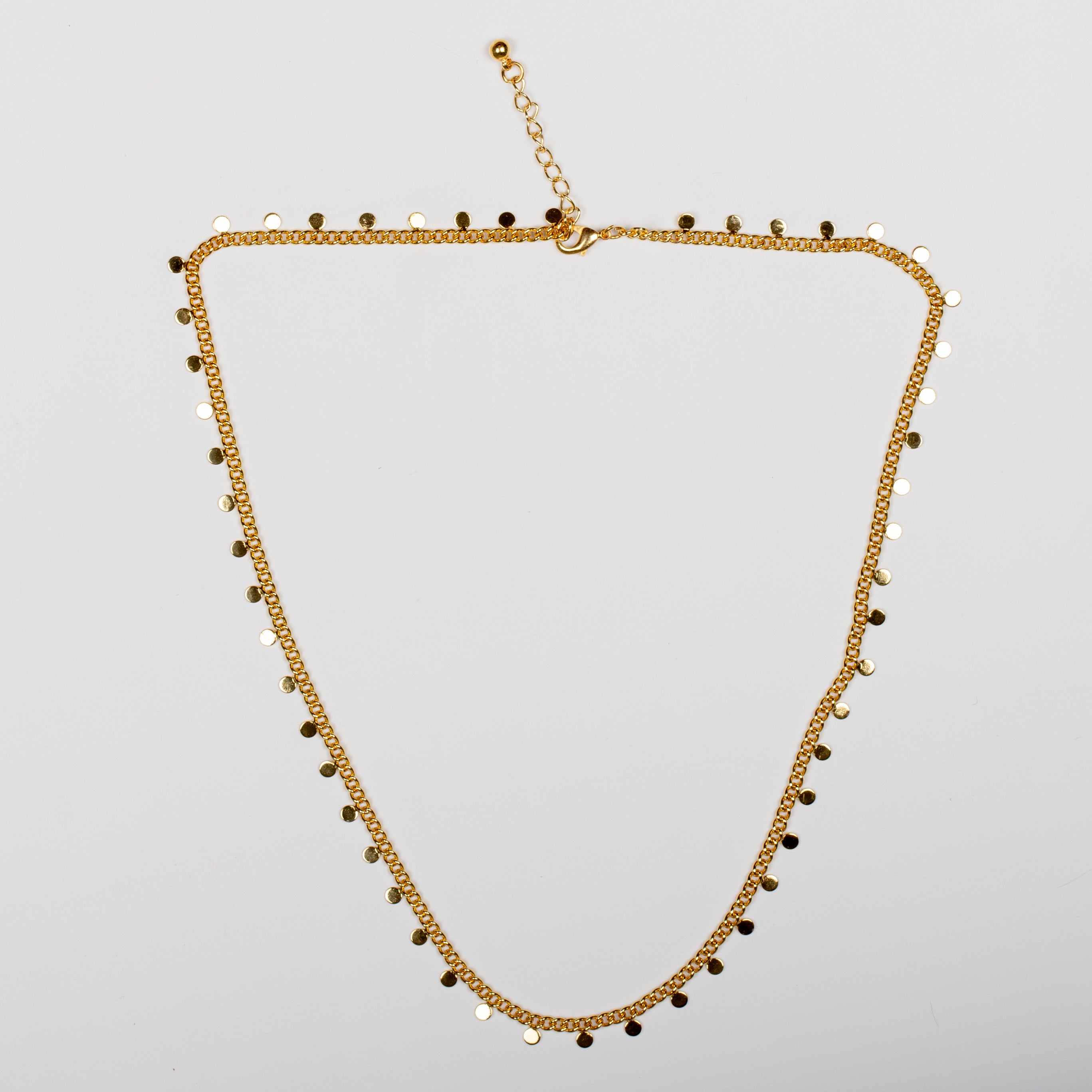 Disc Chain Necklace Gold Plate - Elegant Jewelry for Every Occasion - Shopthatapp.ca