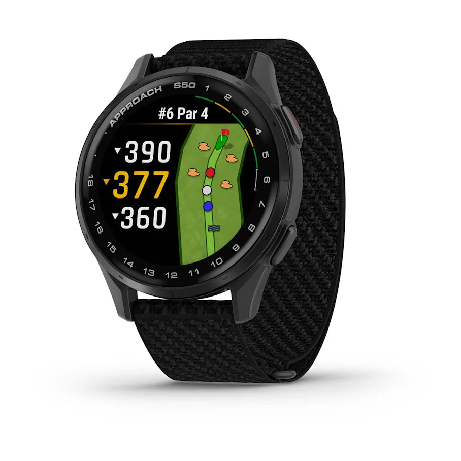 Garmin Approach S50 Golf Watch with AMOLED Touchscreen, GPS & 43K Courses - Shopthatapp.ca